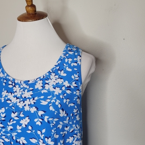 Draper James Floral Ruffle Nightie Blue Shadow Size S/M - Picture 3 of 8